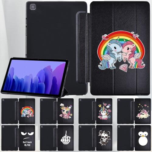 Samsung Galaxy Tab A7 10.4 (2020) T500 T505 Tri-fold Tablet Case for Tab A 10.1 2019 T510 T515 Leather Stand Cover Case + Stylus