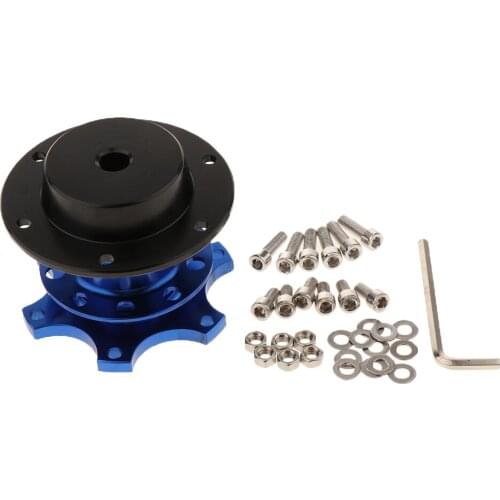 Universal Car Auto Steering Wheel Quick Release Hub Adapter Compatible with 6-hole Steering Wheel Hub