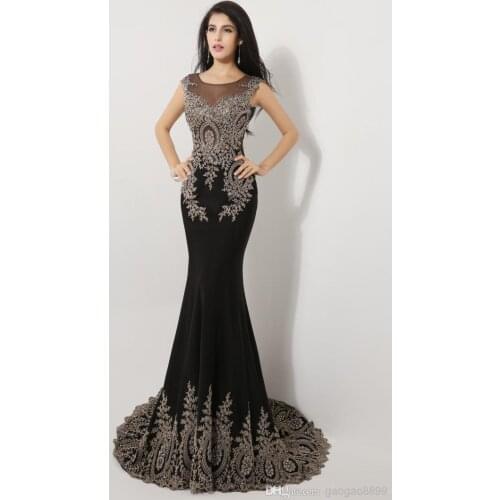 Vestido de festa sexy 2018 crystal long mermaid appliques women formal evening elegant free shipping mother of the bride dresses