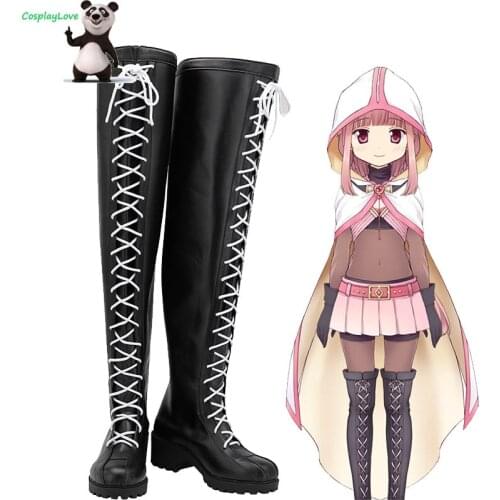 Magia Record: Puella Magi Madoka Magica Side Story Tamaki Iroha Back Cosplay Shoes Long Boots Leather Custom Made CosplayLove