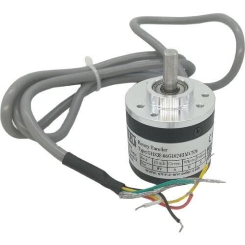 Factory Supply Price 6mm Solid Shaft Encoder GHS38 NPN Output Chinese Incremental Rotary Encoder 100 1000 1024 2000 3600 PPR
