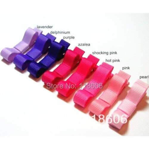 DHL Free Shiping Pink and Red Hair Clips Basic 4.5cm Tuxedo Bow Mini Ribbon Hairbows Single Prong Clip On Sale