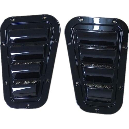 1 Pair Car Front Bonnet Vents Hood Side Trim Cover Steel Air flow Intake Scoop Vent Snow Cover For Land Rover Defender