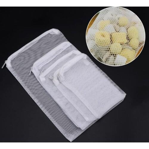 5 Pcs/Set Aquarium Filter Bag Fish Tank Mesh Bag Zipper Net Pond For Bio Ball Active Carbon Isolation Storage 5 Sizes Dec14-A