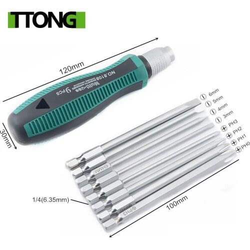 9 in 1 Precision Screwdriver Set Bit Hand Tools Screw Driver Magnetic Multi-use Slotted Phillips Screwdrivers for Home Appliance