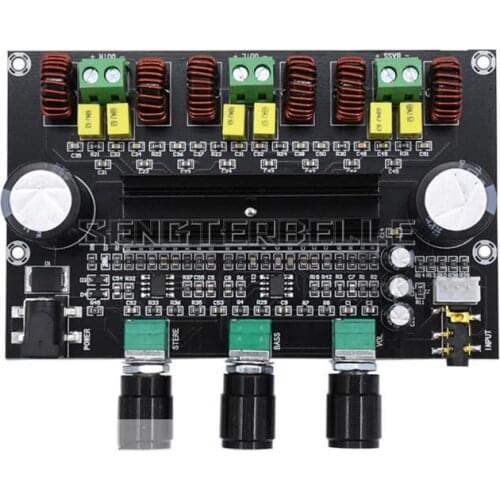 XH-M573 High-Power 2.1-channel TPA3116D2 Digital Amplifier Board 80W+80W+100W