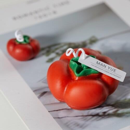 Simulation Persimmon Shape Candle Mold for Candle Making Silicone Mold for soap Making DIY Candles for Home Decor