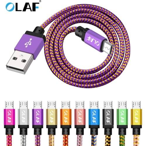 OLAF Micro USB Cable 1M 2M 3M Fast Charging Data USB Cable For Samsung Xiaomi Huawei Android Microusb Mobile Phone Cables