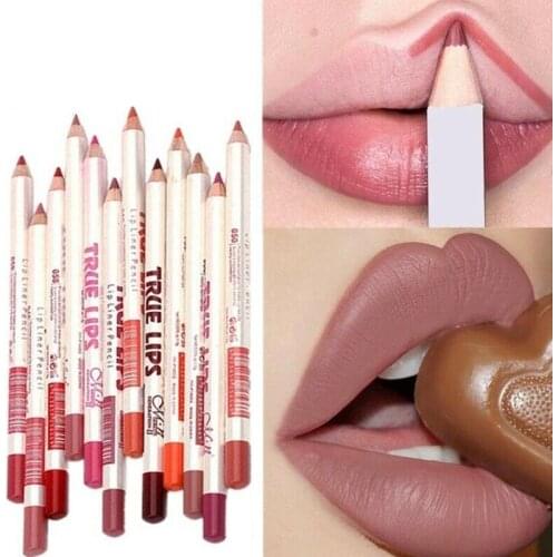 6pcs/set Lipliner Pencil Nude Matte Lipsticks Pen Waterproof Long-lasting Sexy Velvet Lip Stick Lip Cosmetic Makeup Beauty Tool