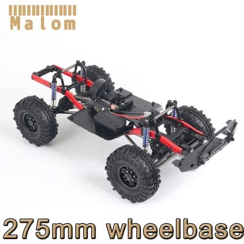 275mm Wheelbase Assembled Frame Chassis with 1.9 inch Wheels 35T Motor for 1/10 RC Crawler Axial SCX10 D90 TF2 MST RC Car