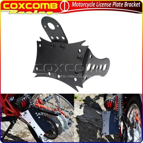 Motorbike 3/4" 20mm Axle Side Horizontal/Vertical Taillight License Plate Light Holder Bracket For Harley Cruiser Chopper Bobber