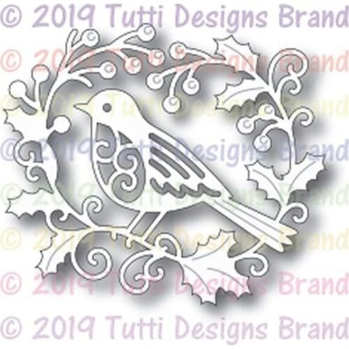 Cardinal Sprig Wreath 2021 Metal Cutting Dies for DIY Scrapbooking and Card Making Decor Embossing Craft No Stamp