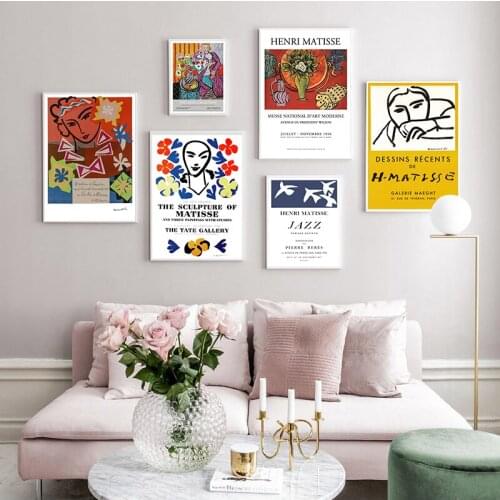 Matisse Fashion Retro Posters And Prints Abstract Portrait Wall Art Canvas Painting Pictures For Living Room Home Decor