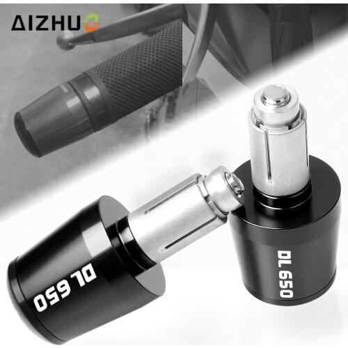 Motorcycle 7/8" 22MM Handlebar Hand Grips Handle Bar End Cap For SUZUKI DL650 DL 650 V-STROM 2011-2012