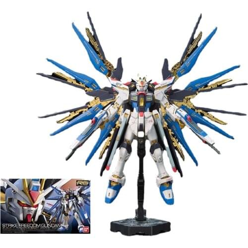 Bandai Gundam Model Kit anime figure RG 1/144 ZGMF-X20A Strike Freedom gunpla robot model action toy figure toys for children