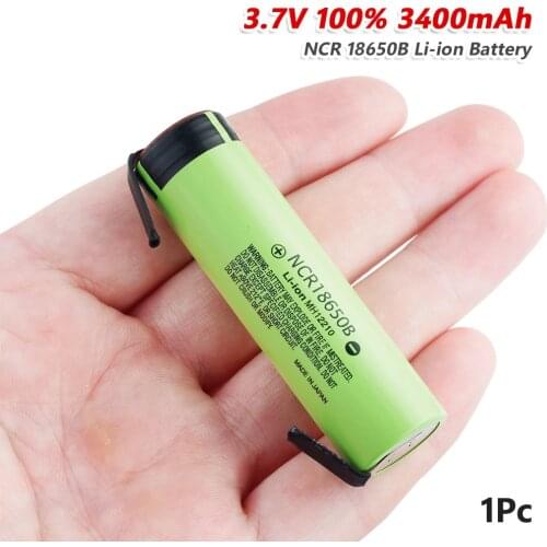 New Rechargeable 3.7 V 3400 Mah Lithium Li Ion Battery 18650 Battery NCR18650B With PCB For Flashlight Power Bank Toys