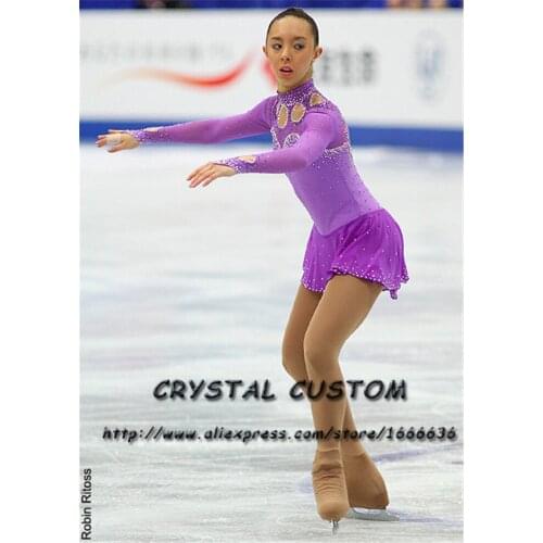 Girls Ice Skating Dresses Graceful New Brand Figure Skating Dresses For Competition DR4159