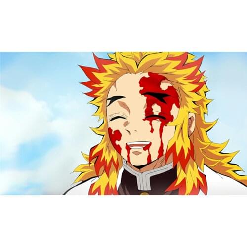 RuleMylife demon slayer rengoku death car stickers decal anime cute car accessories decoration pegatinas para coche