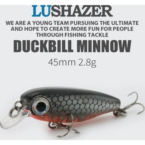 LUSHAZER Micro Sink slowly Minnow 4.5cm3.2g Fishing Lure wobbler Hard Bait Plastic Pesca Fishing tackle