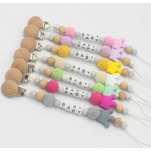 DIY Silicone Baby Pacifier Clips, Funny Pacifier Chain with Mouse Holder for Baby, Baby Shower Gift BPA Free