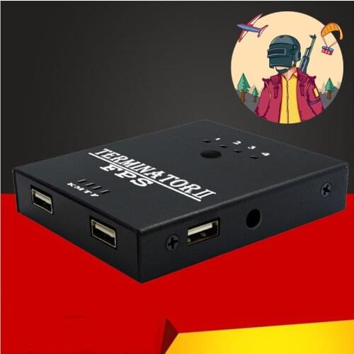 Terminator II FPS Gamer Converter Keyboard Mouse Adapter for XBOXONE XBOX360 PS3 PS4 Red Dead Redemption II Knives Out Free Fire