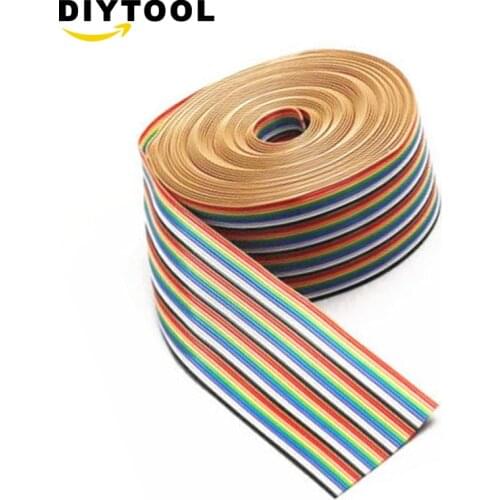 1M 40 pin Flat Color Rainbow Ribbon IDC Cable Wire Rainbow Cable