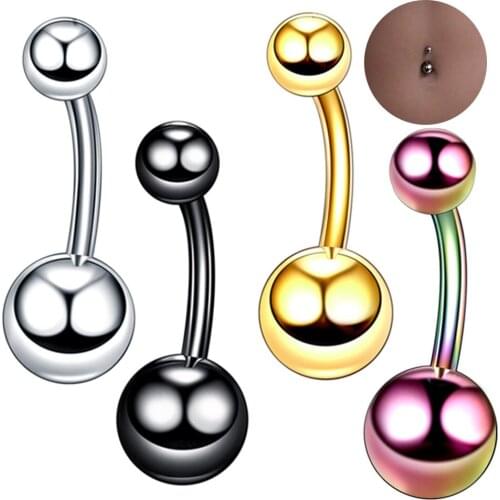 1 Piece 14G Surgical Stainless Steel Navel Rings Gold Ball Sexy Belly Button Ring Belly Rings Body piercing Jewelry