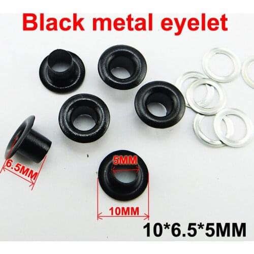 100PCS 10*6.5*5MM metal black EYELET button sewing clothes accessory round buttons eyelets ME-057