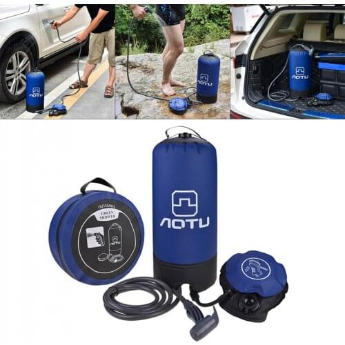 11L Pvc Outdoor Inflatable Shower Pressure Shower Water Bag Portable Camp Shower Lightweight Travel PVC Water Storage