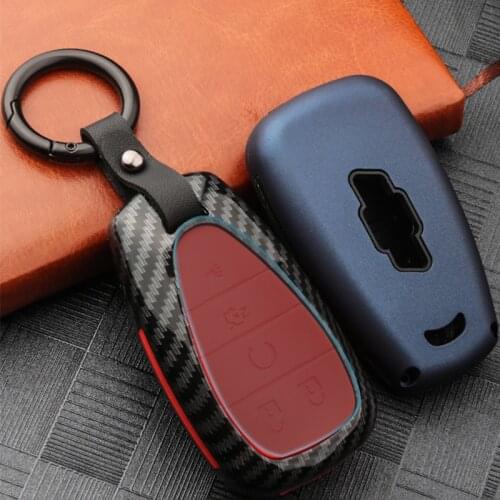 2020 ABS Carbon Fiber Silica Gel car Key Case for Chevrolet New Malibu XL Equinox interior accessories remote control key