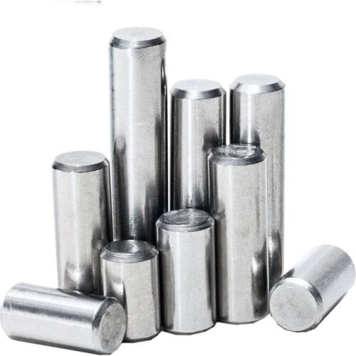 30pcs M2 stainless steel cylindrical pin positioning pins fixed solid home decoration 15mm-22mm length