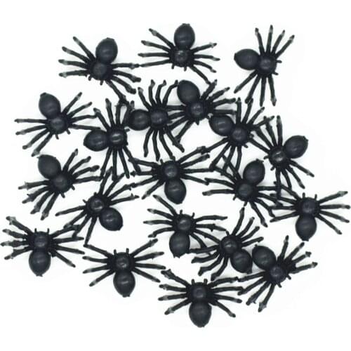 50PCS 20X12mm Tiny Plastic Halloween Spiders|Halloween Decoration Spiders|Spider Miniatures|Halloween Party Decoration Spiders