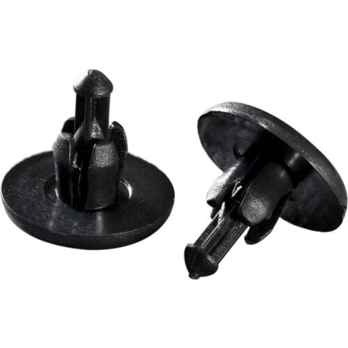 50Pcs Car Auto Plastic Rivets Fastener Fender Bumper Pin Clips Trim Retainer Door Panel Fastener 7mm Hole Dia Black for Toyota