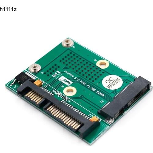 MSATA SSD to SATA 2.5" Adapter Converter Card Metal Extension Bracket 3.3V LED Computer Components for Full-Mini Half-Mini Card