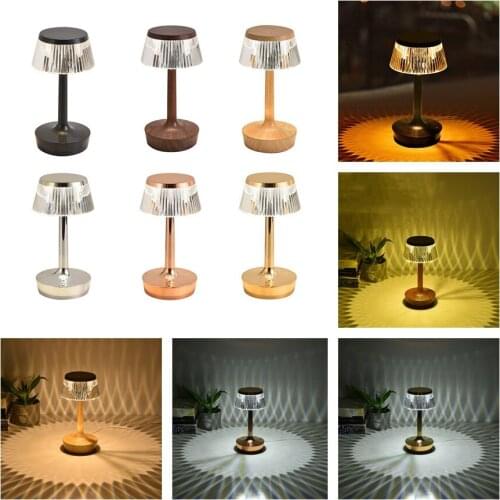 USB Atmosphere Diamond Table Lamp Led Touch Night Lights for Bar Coffee Store Bedroom Bedside Indoor Decor Three-color Desk Lamp