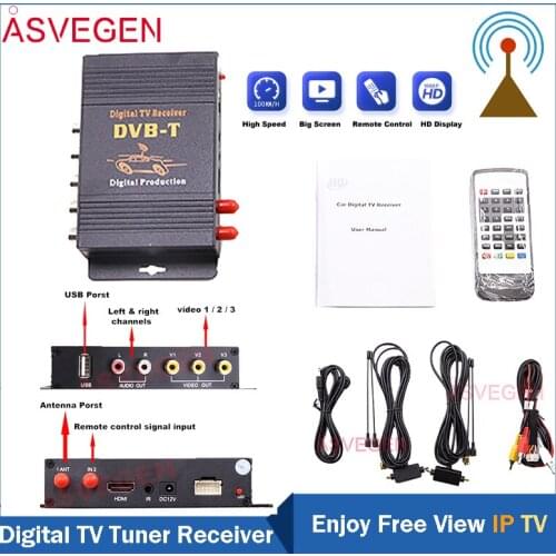 Asvegen HD Digital TV Tuner Receptor DVB-T DVB-T2 ISDB-T DMBT Full HD DVBT2 Set-top Box Wifi Receiver DVB-T Youtube