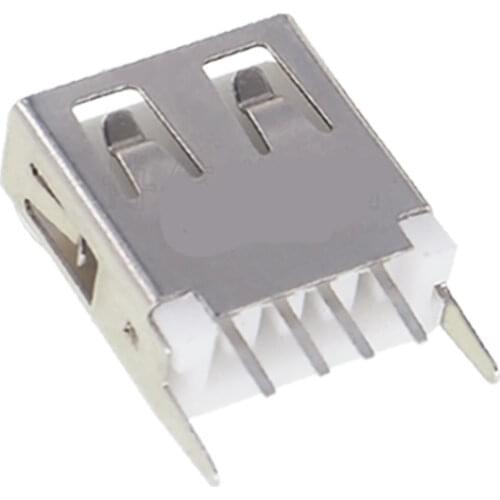 Free shipping 50PCS USB female 13.7 AF 180 degrees Flat mouth boundless