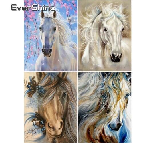 EverShine Diamond Painting Horse Cross Stitch Diamond Embroidery Rhinestones Art Animals Bead Picture Kits Home Decoration