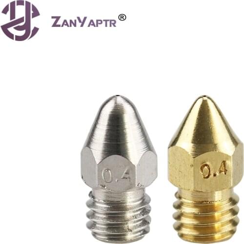 Zortrax M200 Nozzle 0.2/ 0.3/ 0.4/ 0.5/ 0.6mm For Brass Stainless Steel Bore 3.5mm Screw thread M6 Print Head For 3D Printer