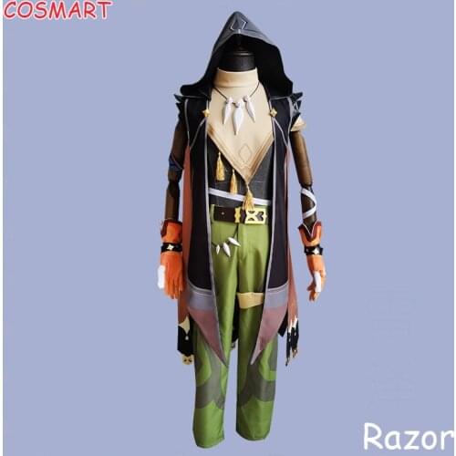 Genshin Impact Razor Leizei Game Suit Uniform Legend of Running Wolf Collar Cosplay Costume Halloween Outfit For Men Any Size