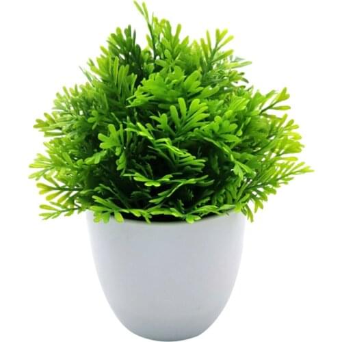 Fake Leaves Plants For Home Decoration Durable And Not Fragile 1pcs Easy To Maintain Tabletop Ornaments Artificial Green Bonsai