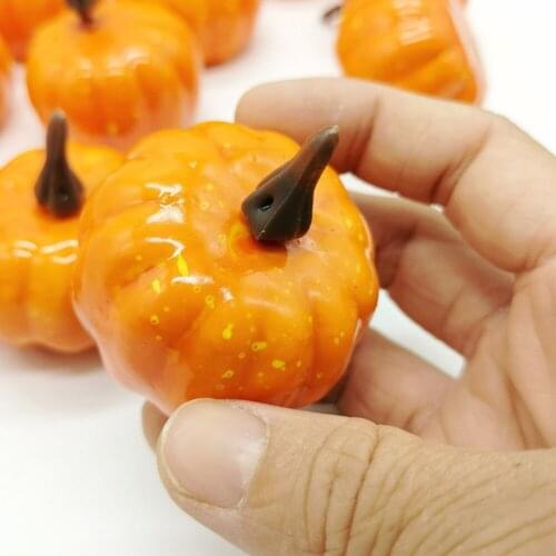 12Pcs Artificial Pumpkins Thanksgiving Foam Fake Vegetables Ornament Simulation Fruit Home Decor for Halloween Party Decor