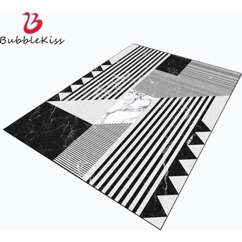 Bubble Kiss Nordic Style Carpet Black Gray Simple Geometric Pattern Rug Coffee Table Carpet Non-Slip Home Decor Carpet Floor Mat