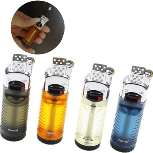 Creative Floating Fire Flint Lighter Torch Grinding Wheel Free Fire Butane Gas Lighter Inflatable Cigar Cigarette Fidget Lighter