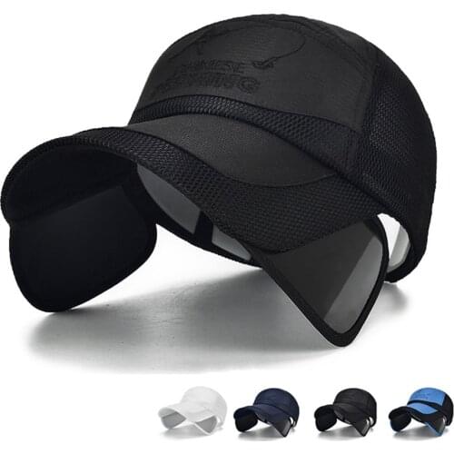 Summer Shade Fishing Hunting Quick Drying Cap Man Outdoors Protection Breathable Mesh weaving Polyester Fiber Hat M3