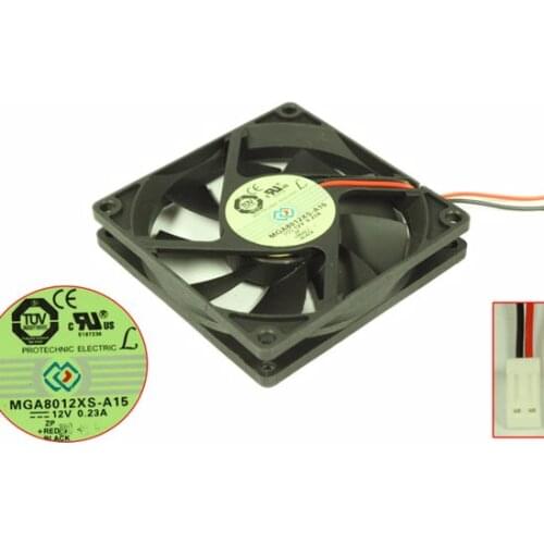 Magic MGA8012XS-A15 DC 12V 0.23A 80x80x15mm 2-wire Server Cooling Fan