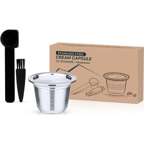For SCISHARE Reutilisable 2 in 1 Usage Refillable Capsule Reusable Refillable Coffee Filter Set