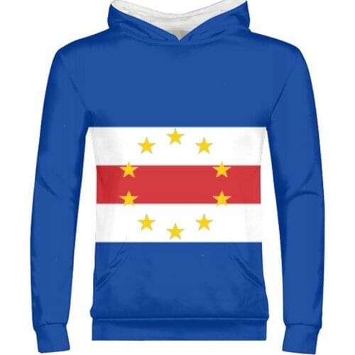 CAPE VERDE male custom made name number country zipper sweatshirt nation flag cv portuguese college print photo island clothes