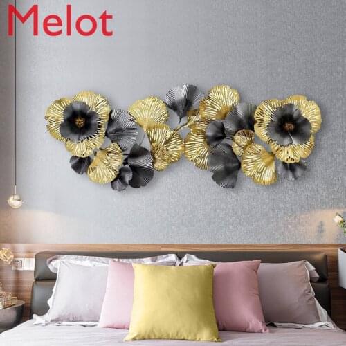 New Chinese Style Household Names Metal Silver Letter Leaf Mural Decoration Background Pendant Room Decoration Luxury