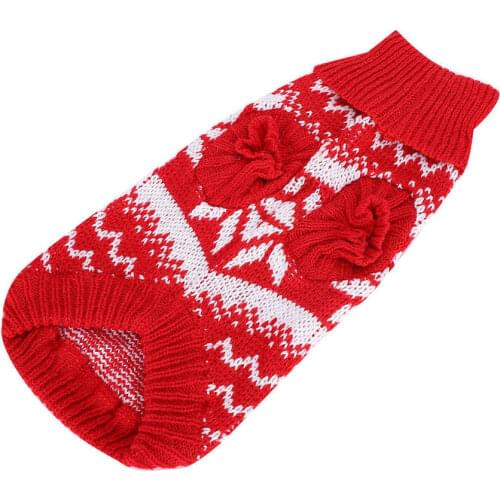 Dog Clothes Lovely Snowflake Pet Clothing Winter Christmas Sweater Warm Clothes for Small Dogs Warm Soft Cotton Padded Coat
